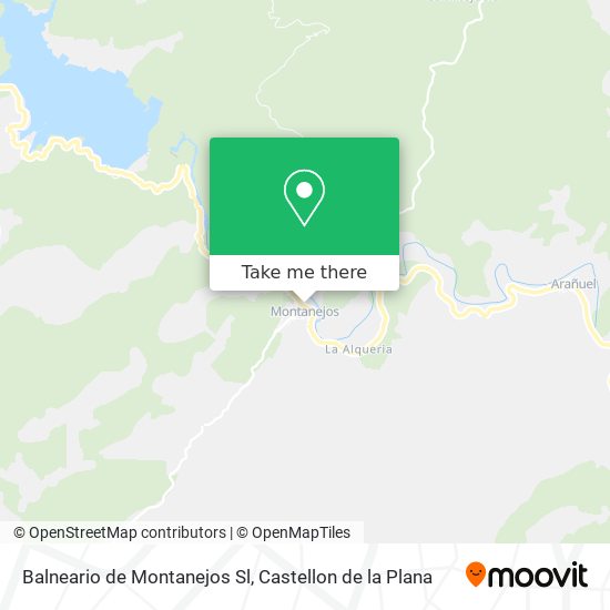 mapa Balneario de Montanejos Sl