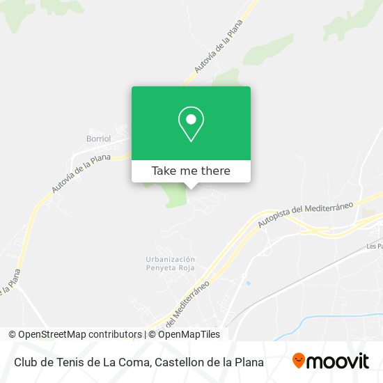 mapa Club de Tenis de La Coma