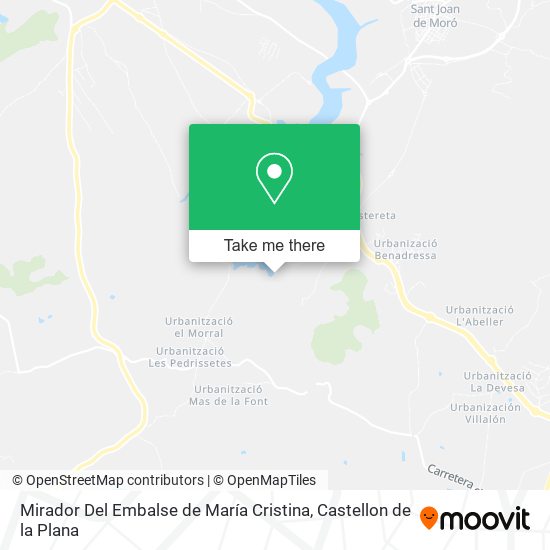 Mirador Del Embalse de María Cristina map