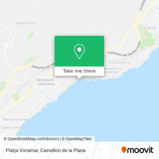 Platja Voramar map