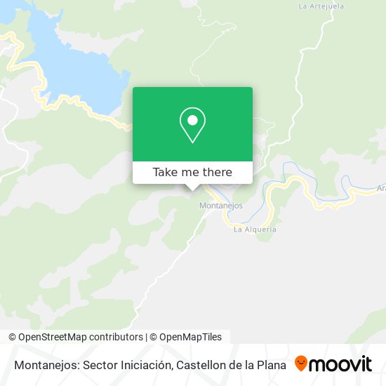 Montanejos: Sector Iniciación map