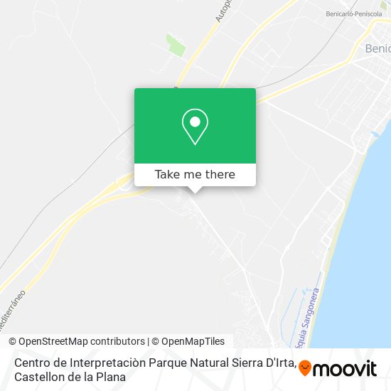 mapa Centro de Interpretaciòn Parque Natural Sierra D'Irta