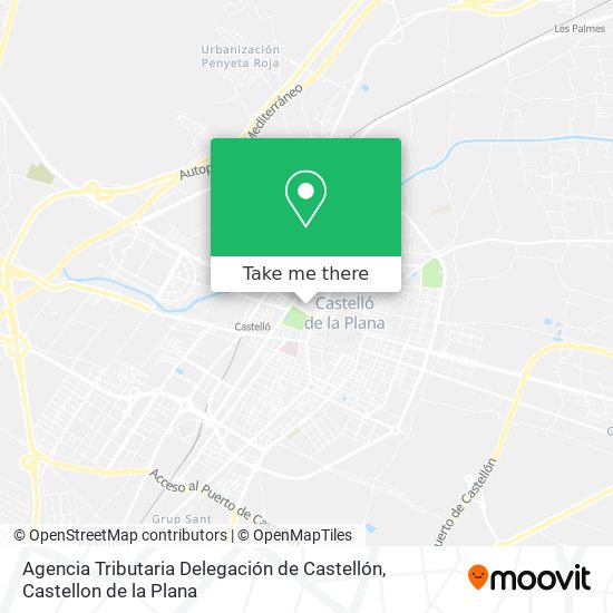 Agencia Tributaria Delegación de Castellón map