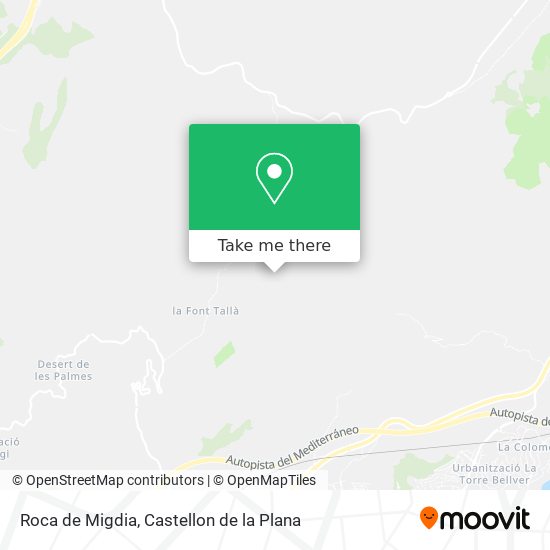 Roca de Migdia map