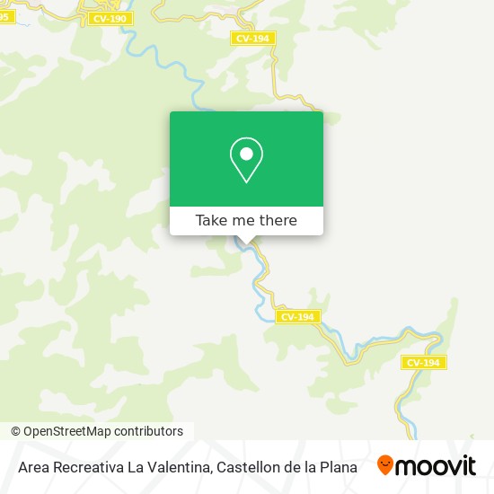 Area Recreativa La Valentina map
