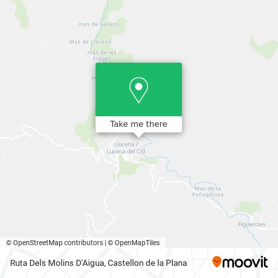 mapa Ruta Dels Molins D'Aigua