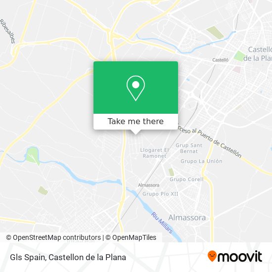 Gls Spain map