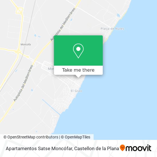 mapa Apartamentos Satse Moncófar