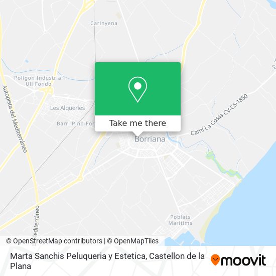 mapa Marta Sanchis Peluqueria y Estetica
