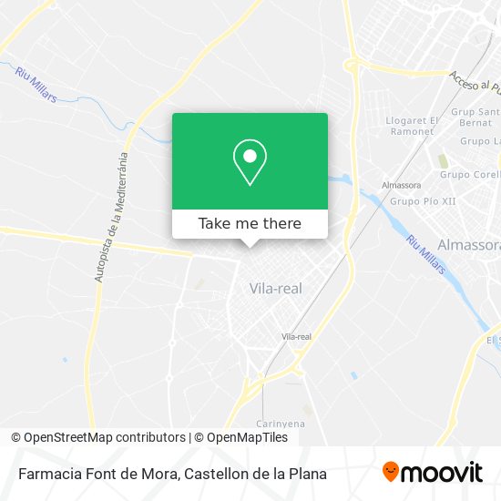 mapa Farmacia Font de Mora