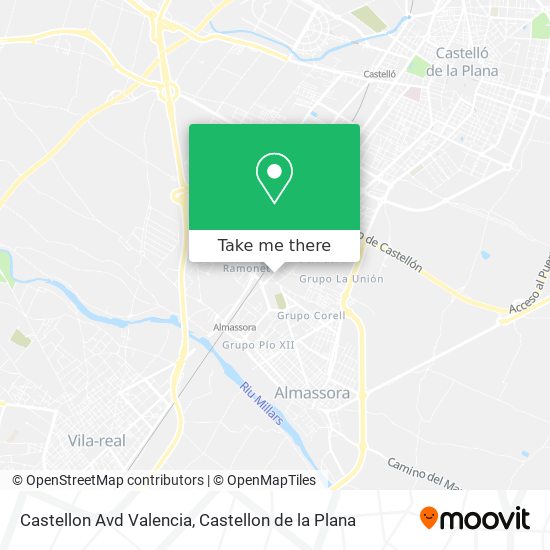 mapa Castellon Avd Valencia