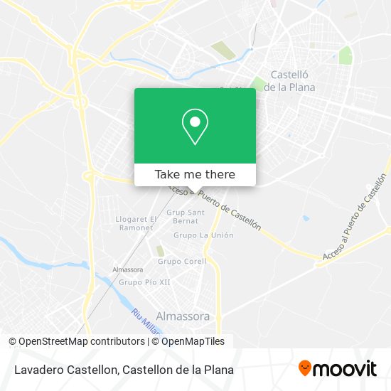 Lavadero Castellon map