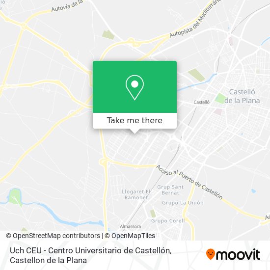 Uch CEU - Centro Universitario de Castellón map