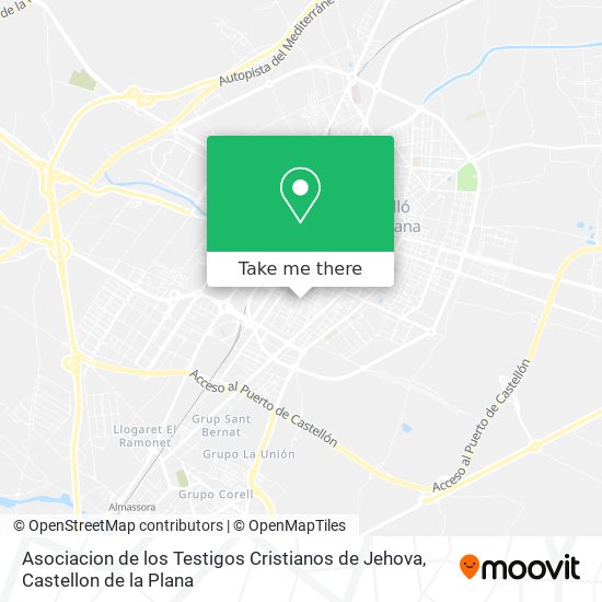 Asociacion de los Testigos Cristianos de Jehova map