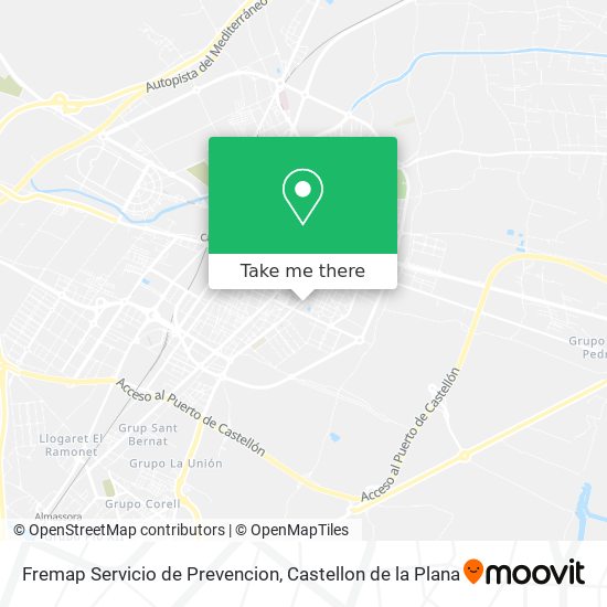 mapa Fremap Servicio de Prevencion