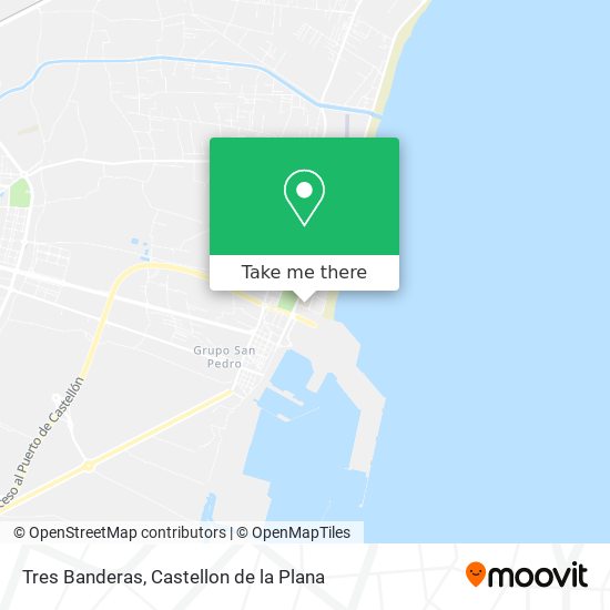Tres Banderas map