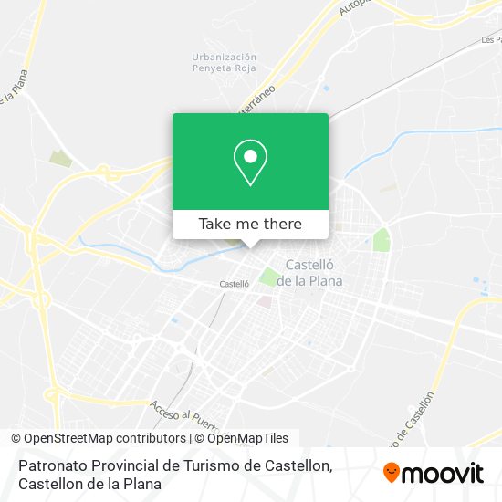 Patronato Provincial de Turismo de Castellon map