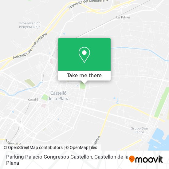 Parking Palacio Congresos Castellón map
