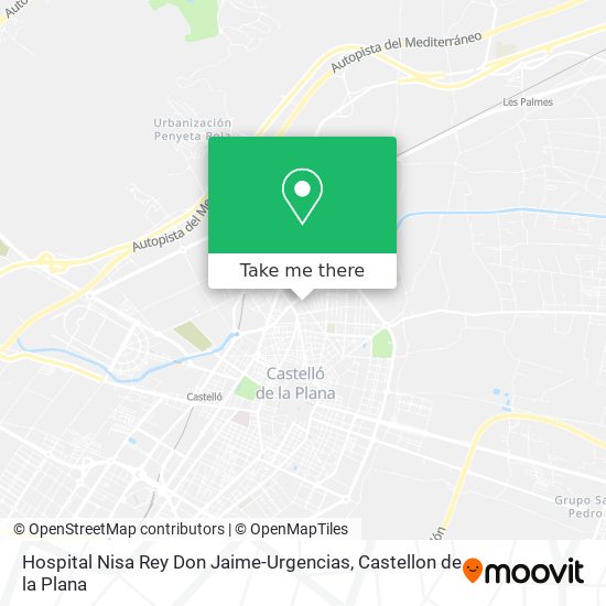 mapa Hospital Nisa Rey Don Jaime-Urgencias