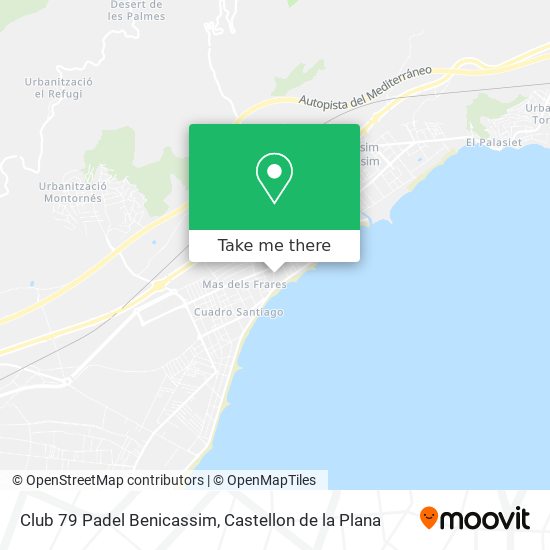 mapa Club 79 Padel Benicassim