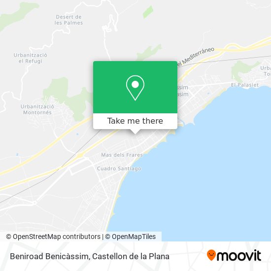 Beniroad Benicàssim map