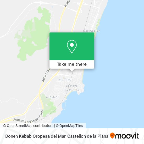 Donen Kebab Oropesa del Mar map