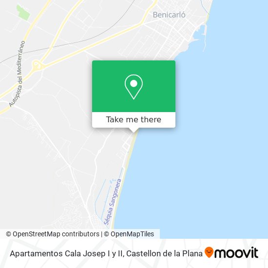 mapa Apartamentos Cala Josep I y II