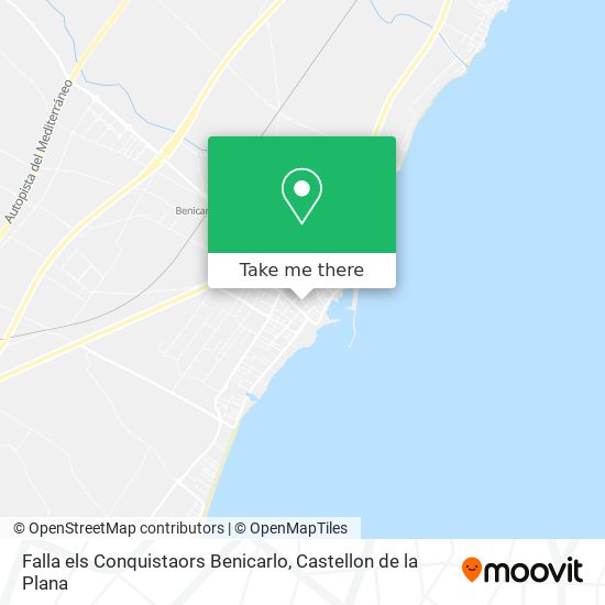 Falla els Conquistaors Benicarlo map