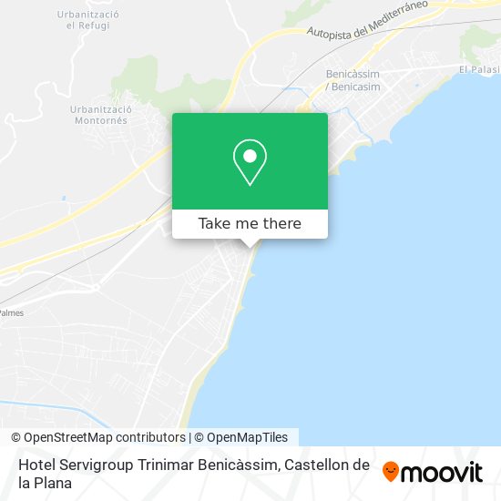 mapa Hotel Servigroup Trinimar Benicàssim