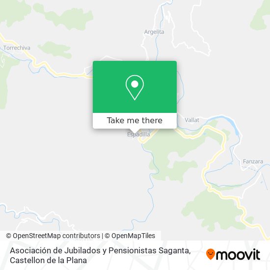Asociación de Jubilados y Pensionistas Saganta map