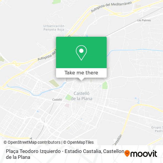 Plaça Teodoro Izquierdo - Estadio Castalia map
