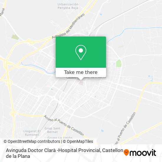 Avinguda Doctor Clarà -Hospital Provincial map