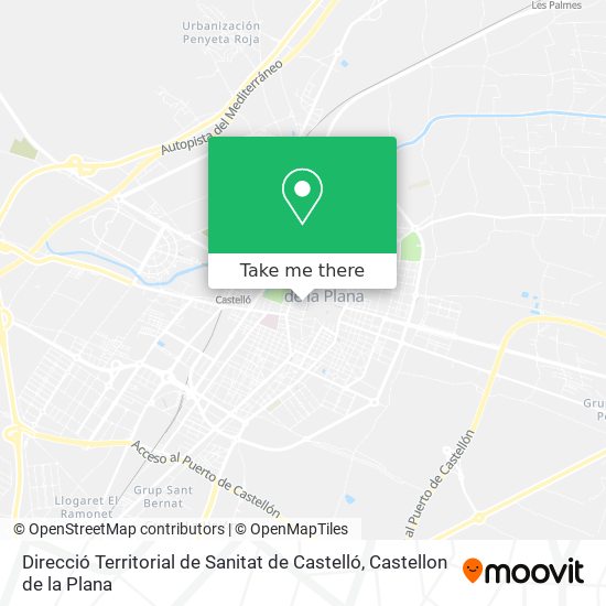 Direcció Territorial de Sanitat de Castelló map
