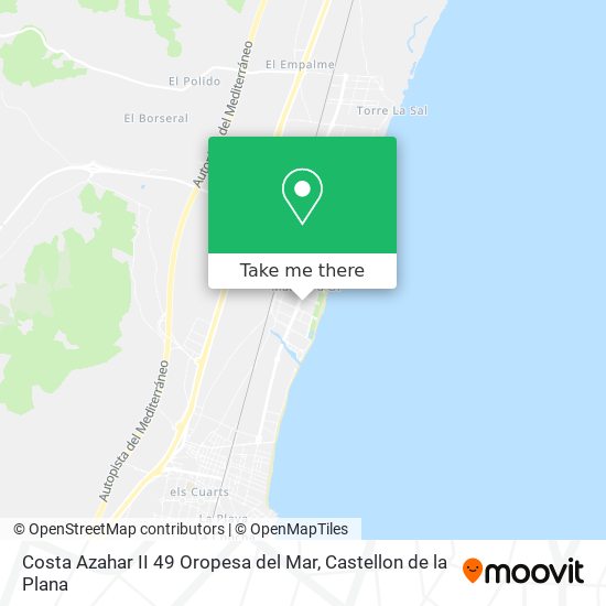 Costa Azahar II 49 Oropesa del Mar map