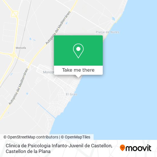 mapa Clinica de Psicologia Infanto-Juvenil de Castellon