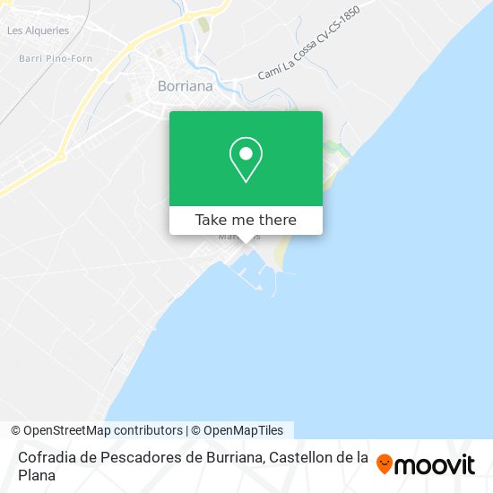 mapa Cofradia de Pescadores de Burriana