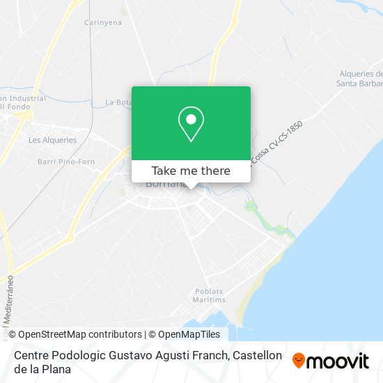 mapa Centre Podologic Gustavo Agusti Franch