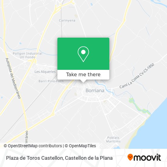 mapa Plaza de Toros Castellon