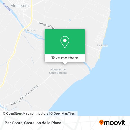 mapa Bar Costa