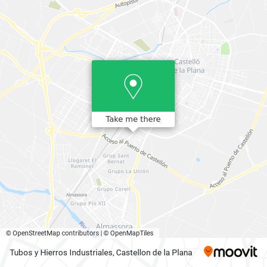 Tubos y Hierros Industriales map