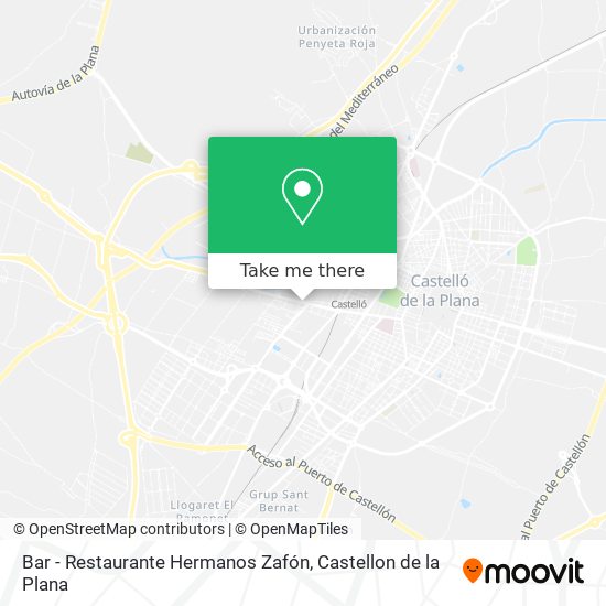 mapa Bar - Restaurante Hermanos Zafón