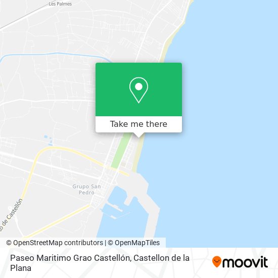 Paseo Maritimo Grao Castellón map