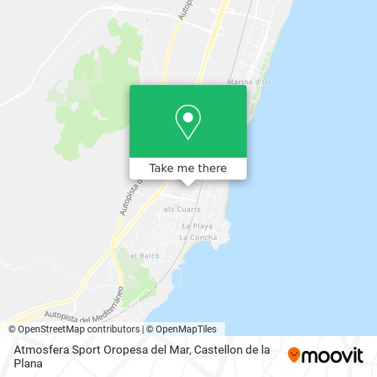 Atmosfera Sport Oropesa del Mar map