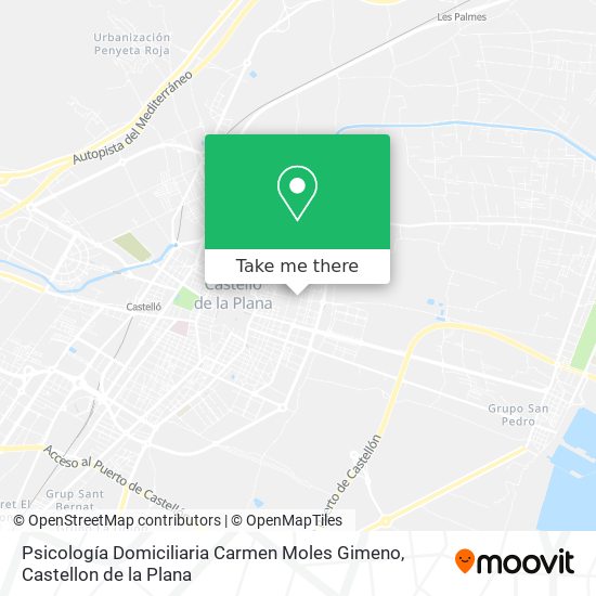 Psicología Domiciliaria Carmen Moles Gimeno map