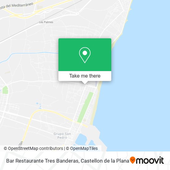 mapa Bar Restaurante Tres Banderas