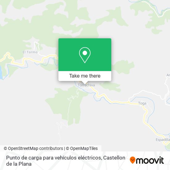 Punto de carga para vehículos eléctricos map