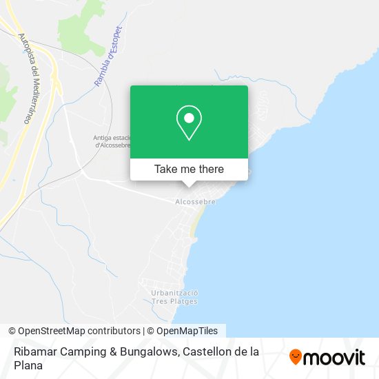 mapa Ribamar Camping & Bungalows