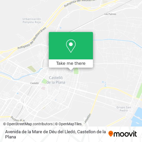 mapa Avenida de la Mare de Déu del Lledó