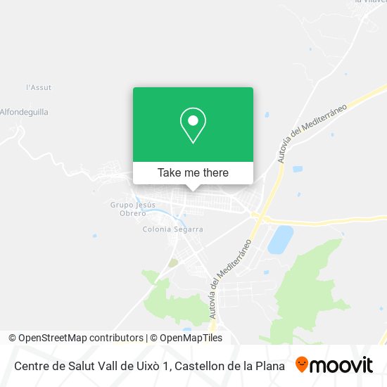 mapa Centre de Salut Vall de Uixò 1