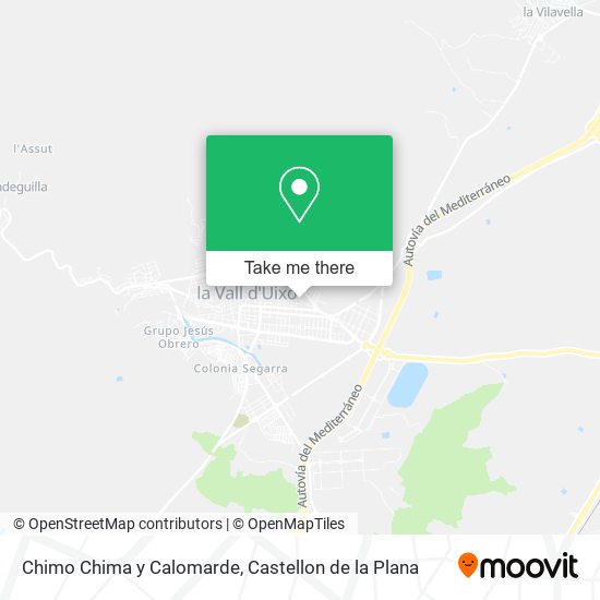 mapa Chimo Chima y Calomarde